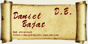 Daniel Bajat vizit kartica